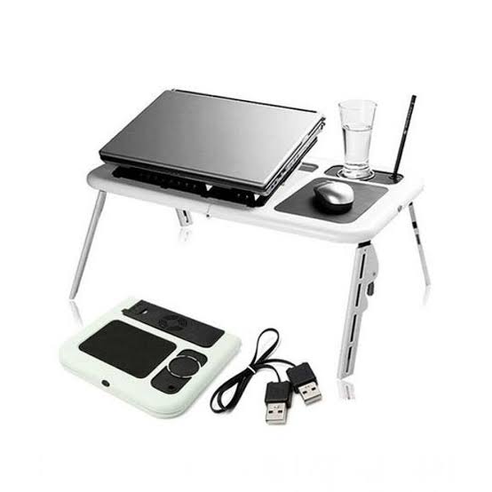 Flexible Portable Laptop E-Table With Cooling Fan.
