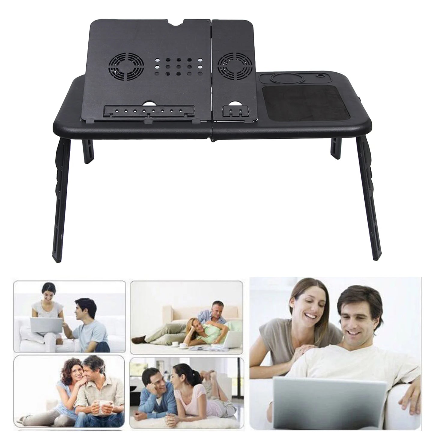 Flexible Portable Laptop E-Table With Cooling Fan.